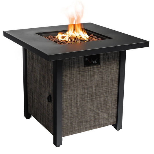 CESICIA 40000 -BTU Black+ Gray Stainless steel Liquid propane Outdoor Fireplace