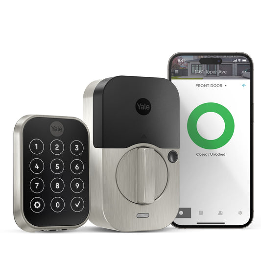 Yale Assure Lock 2 Satin Nickel Smart Lock Electronic Deadbolt with Wifi Bluetooth Touchscreen Keypad YRD450-WF1-619