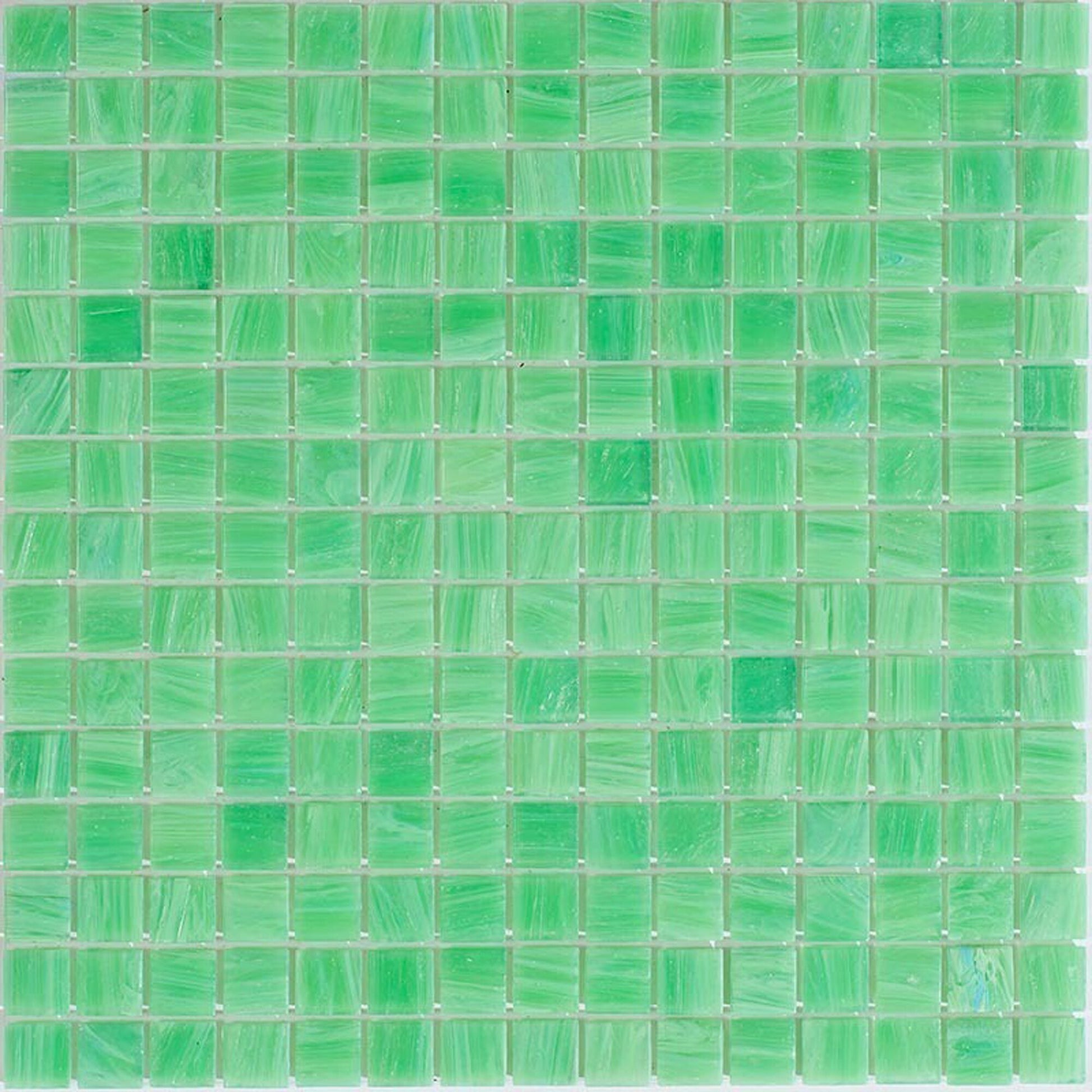 Apollo Tile Celestial Ufo Green 12-in x 12-in Glossy Glass Mosaic Floor and Wall Tile (20-sq. ft/ Carton)