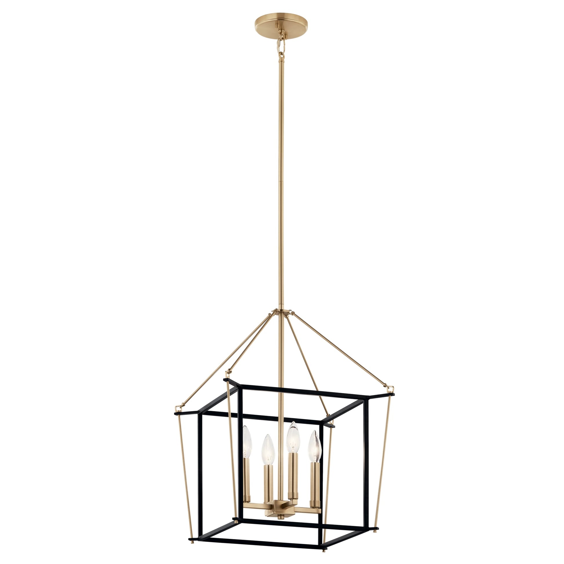 Kichler Eisley 4 -Light Champagne Bronze Modern/contemporary Lantern Medium Hanging Pendant light 6297757
