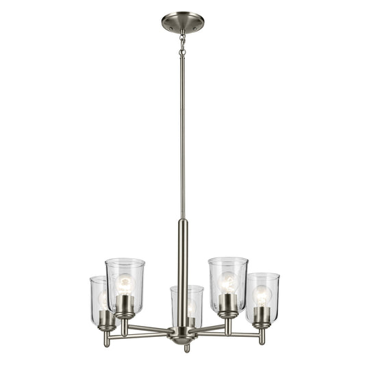 Kichler Shailene 5 -Light Brushed Nickel Traditional For Use in Bedrooms, Dining Rooms, Foyers, Kitchens, Living Rooms Chandelier 6297520