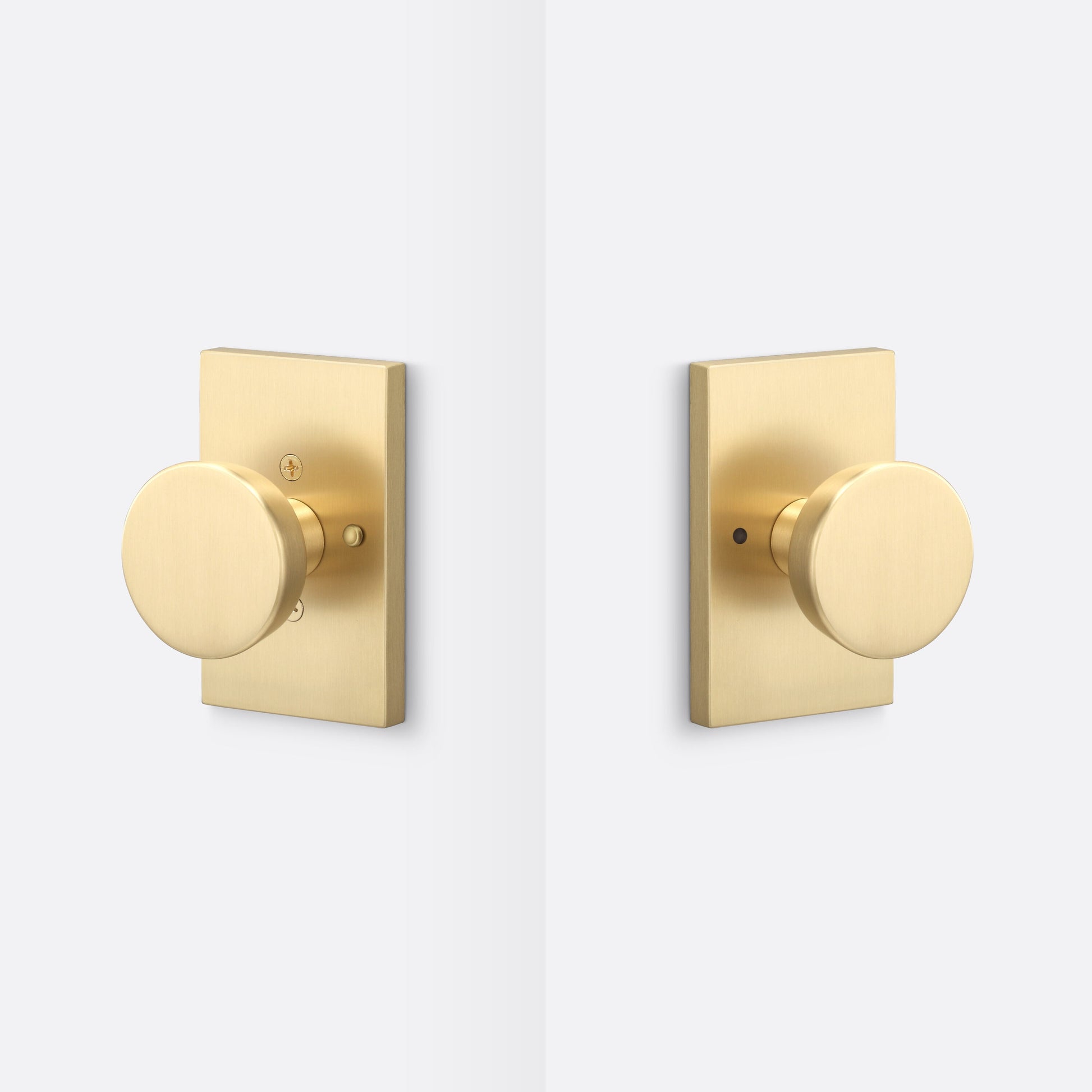 Sure-Loc Hardware Satin Brass Interior Privacy Door Knob ZT102 SB