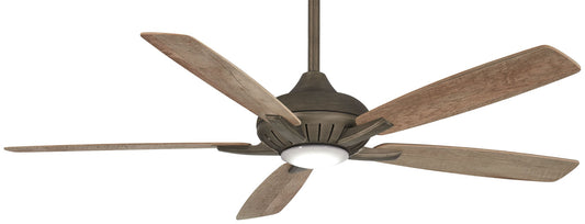Minka Aire Dyno XL 60-in Heirloom Bronze with Barnwood Blades LED Indoor Smart Ceiling Fan with Light and Remote (5-Blade) F1001-HBZ