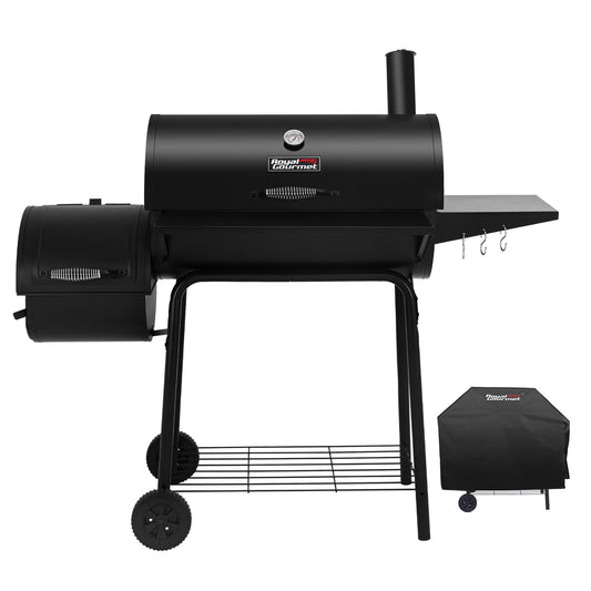 Royal Gourmet Cover Bundle 26.77-in W Black Barrel Charcoal Grill CC1830SC