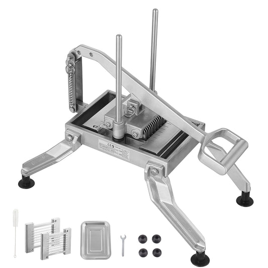 VEVOR 3/16" Blades Food Slicers Commercial/Residential Food Slicer with Thickness Control (Aluminum Alloy Frame+Sus201 Blade Holder) QPJDGNSD3-16YC001V0