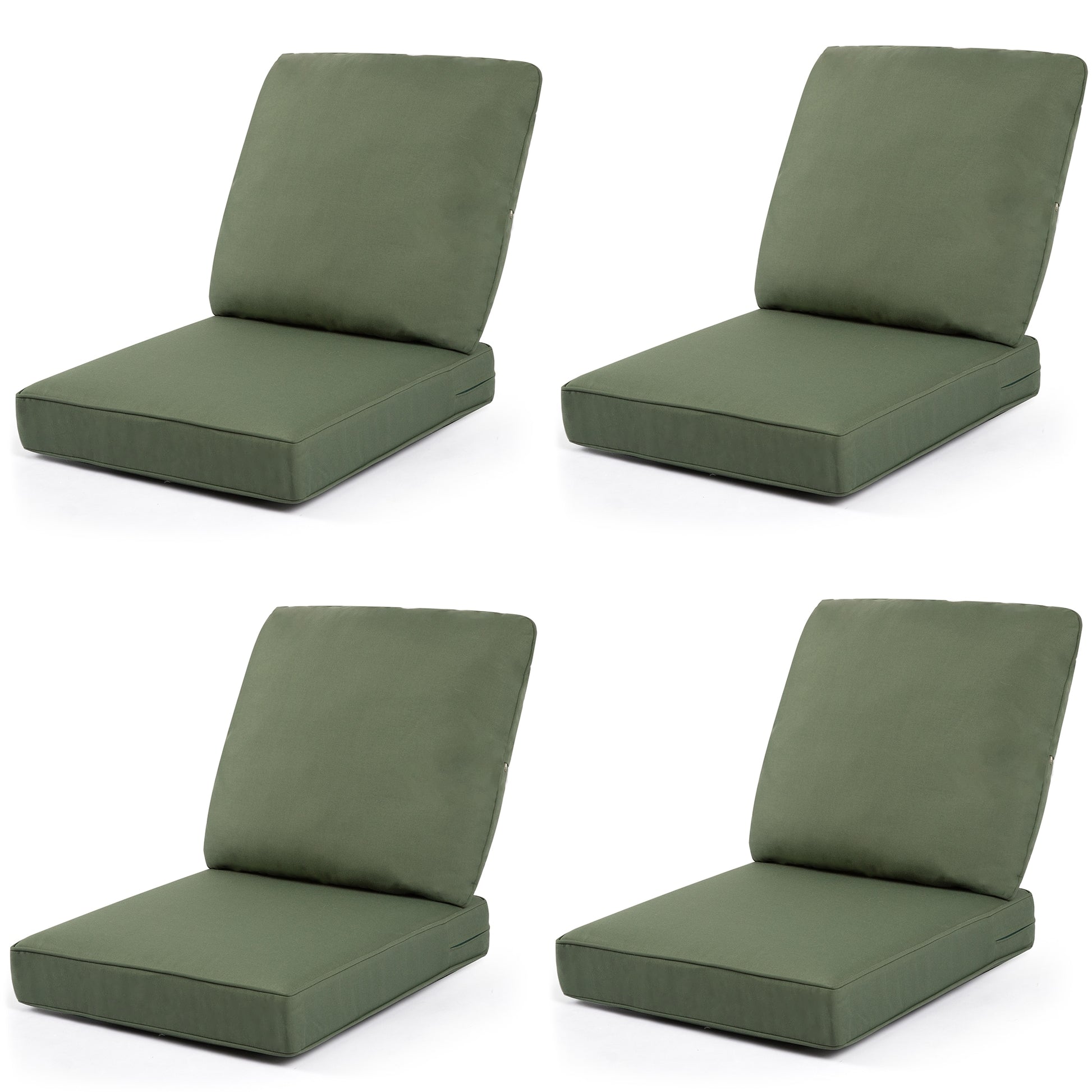 Runesay Seating Cushion Set 24-in x 24-in 8 -Piece Green Patio sofa cushion
