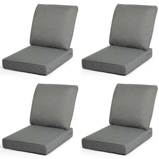 Runesay Seating Cushion Set 24-in x 24-in 8 -Piece Deep Gray Patio sofa cushion