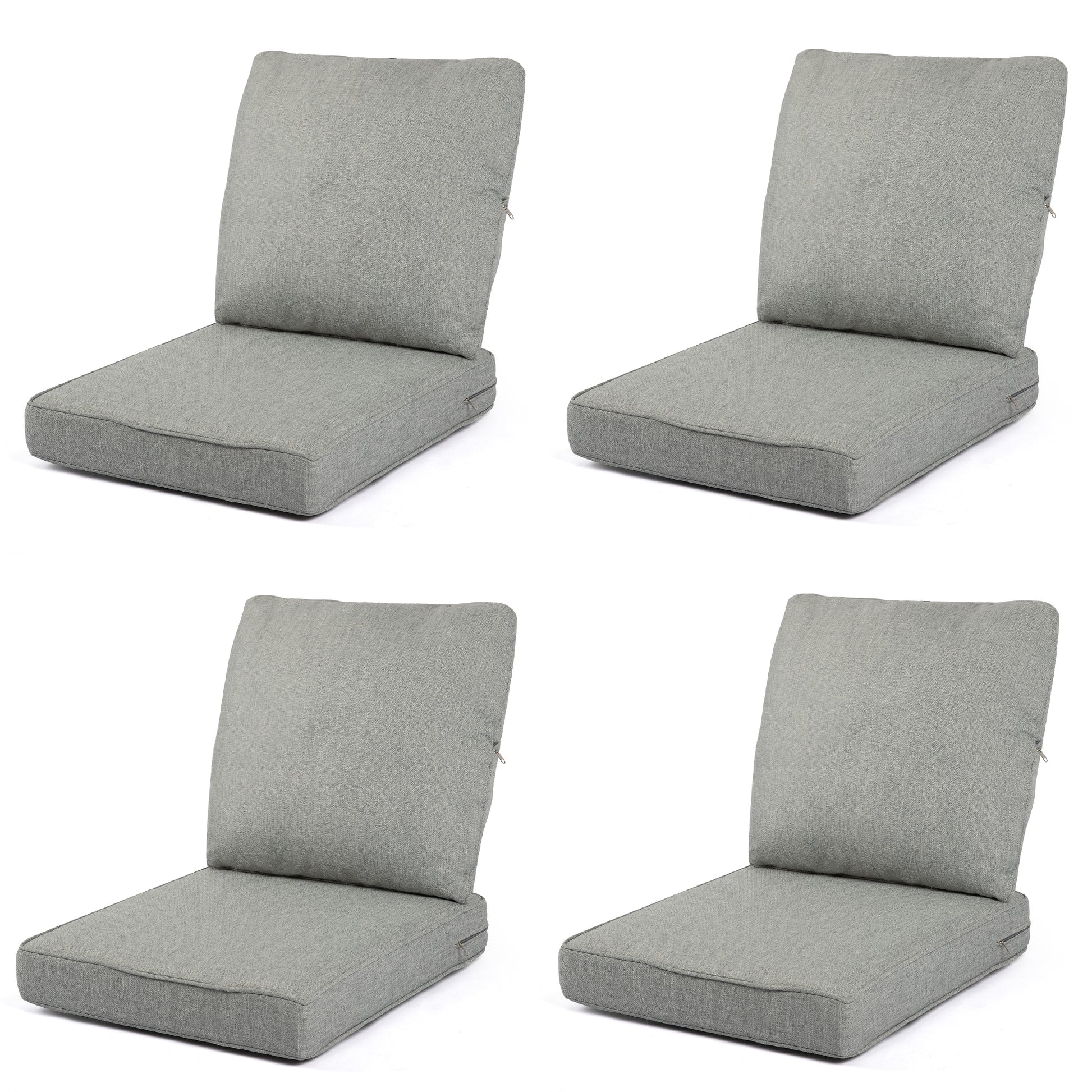 Runesay Seating Cushion Set 24-in x 24-in 8 -Piece Light Gray Patio sofa cushion