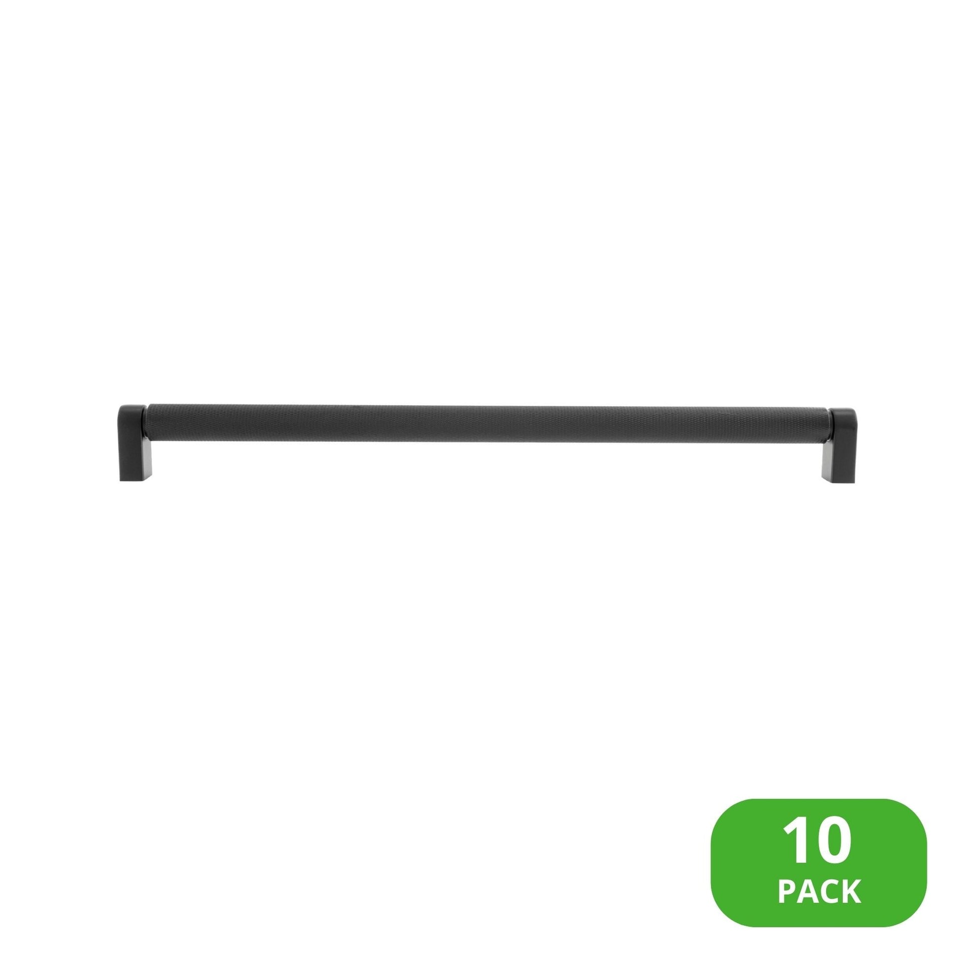 Sumner Street Home Hardware Kent 12-in (305Mm) Center to Center Matte Black Cylindrical Bar Drawer Pulls (10-Pack) RL005026VP