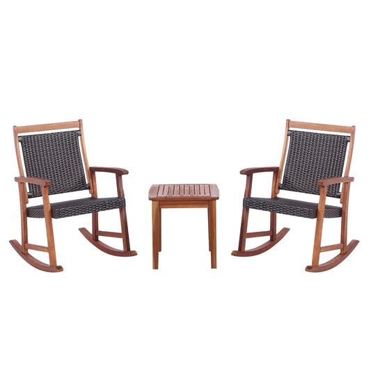 LIVIZA 3 -Piece Rattan Patio Conversation Set