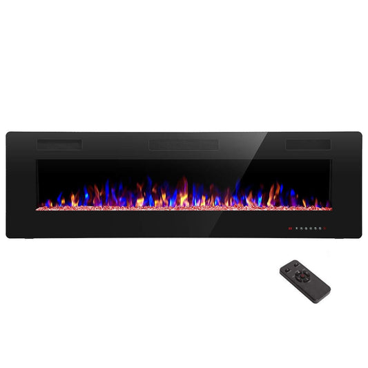 EdenDirect 68-in W Black LED Electric Fireplace NLCD041916