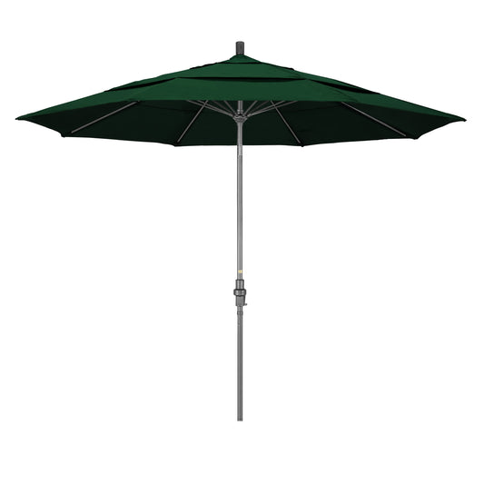 California Umbrella 11-Feet Aluminum Green Market Patio Umbrella