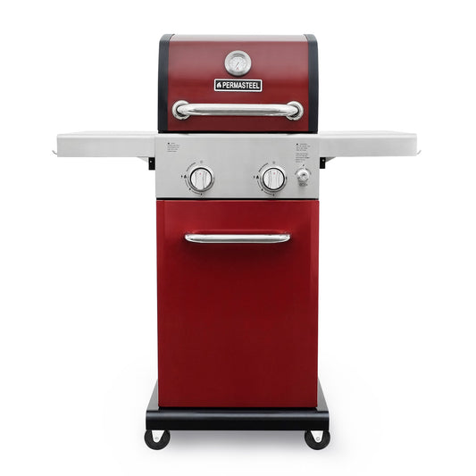 Permasteel Red 2-Burner Liquid Propane Gas Grill PG-40201-RD