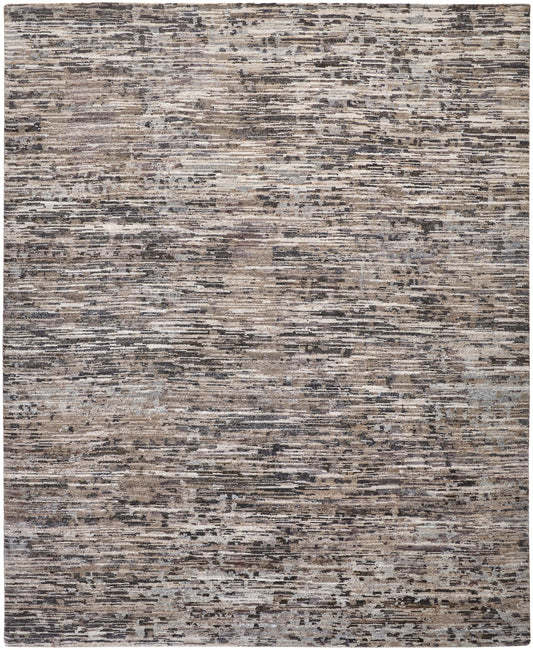 Room Envy 3 x 5 (ft) Knotted Wool Gray/Blue/Silver Rectangular Indoor Abstract Area rug