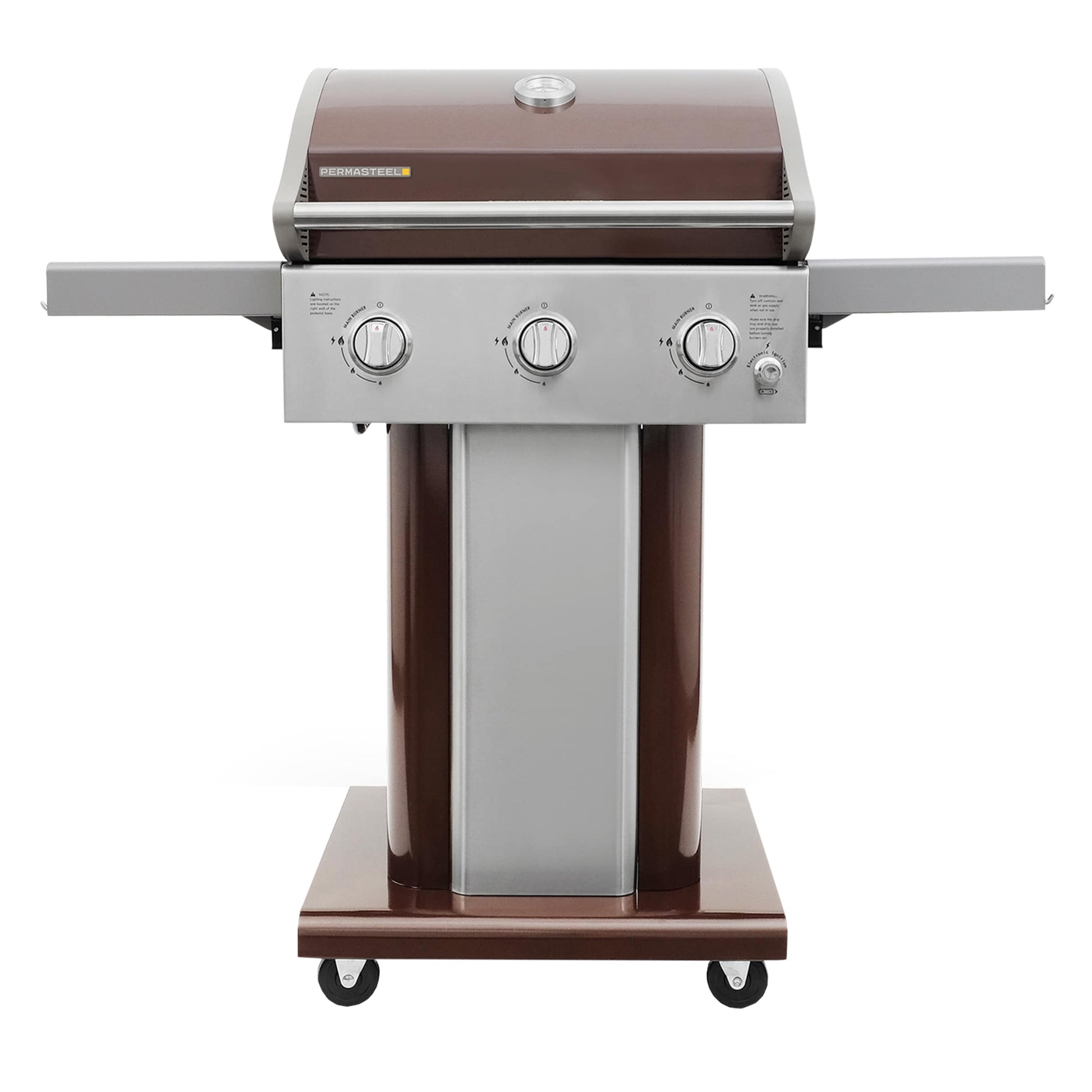 Permasteel Mocha 3-Burner Liquid Propane Gas Grill PG-40301-MO