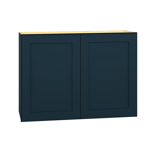 Diamond Express Jamestown 33-in W x 24-in H x 12-in D Regatta Blue Wall Fully assembled Plywood Cabinet Recessed Panel Shaker