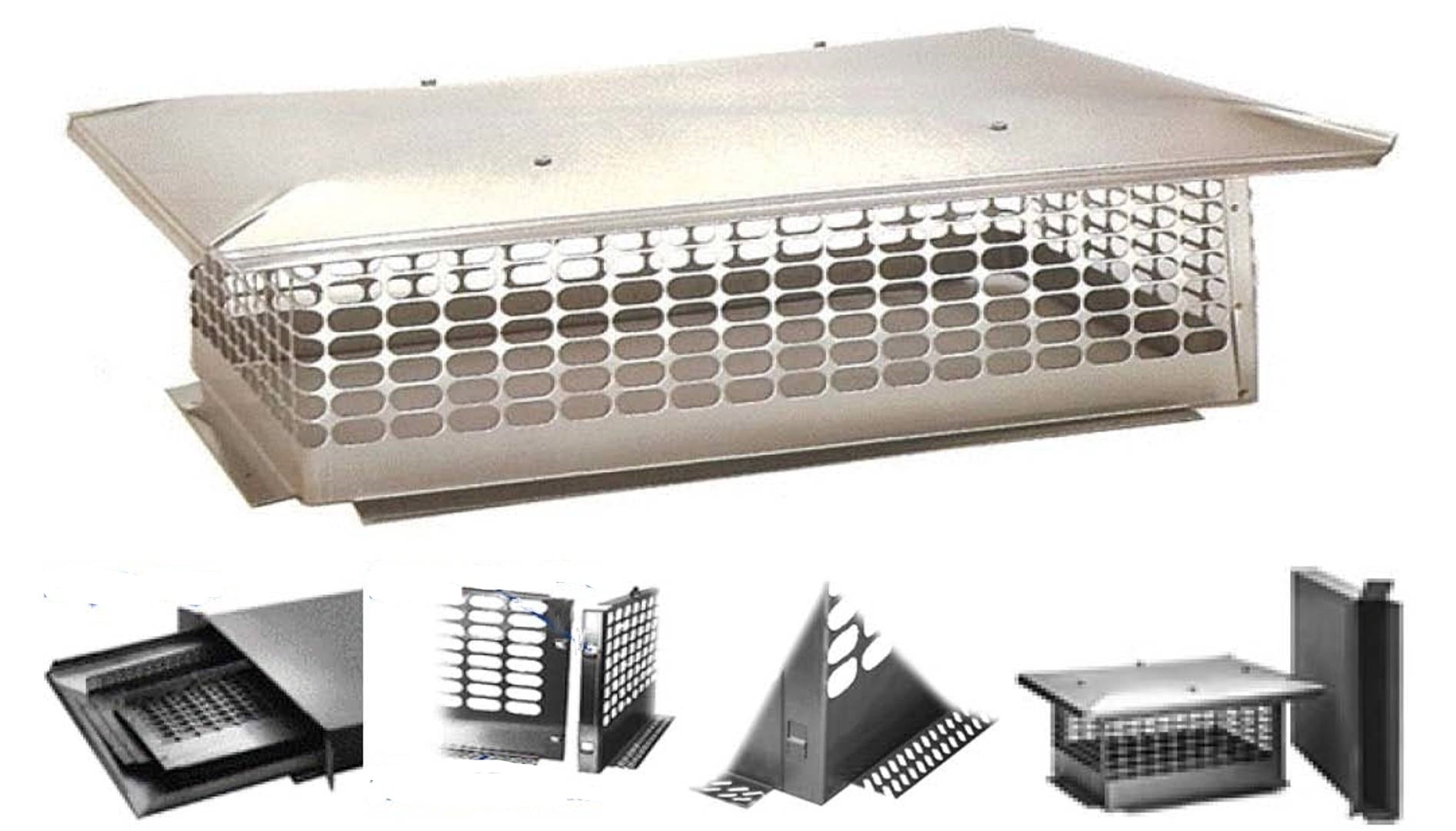 Chim Cap 25-in W x 49-in L Stainless steel Stainless steel Rectangular Chimney Cap