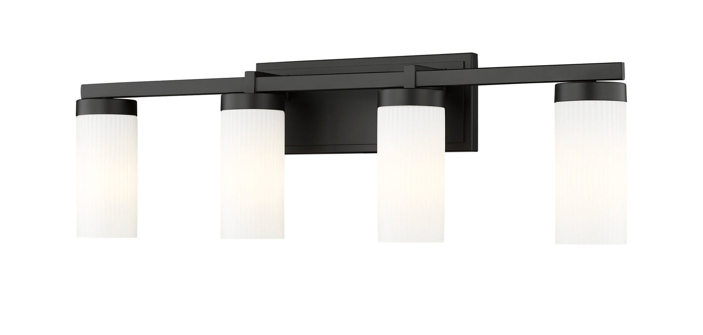 Z-Lite Danica 29.5-in 4 -Light Matte Black Modern/contemporary Vanity light