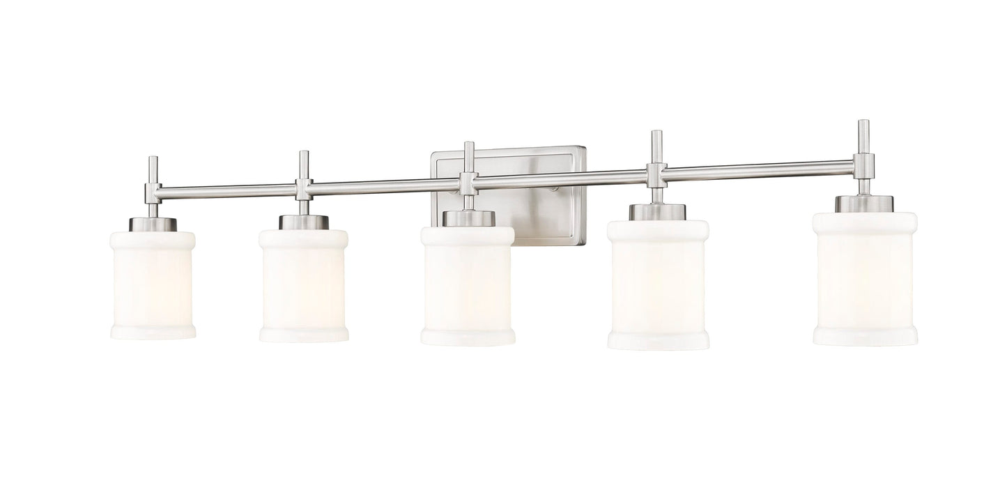 Z-Lite Cadoc 40.5-in 5 -Light Brushed Nickel Transitional Vanity light
