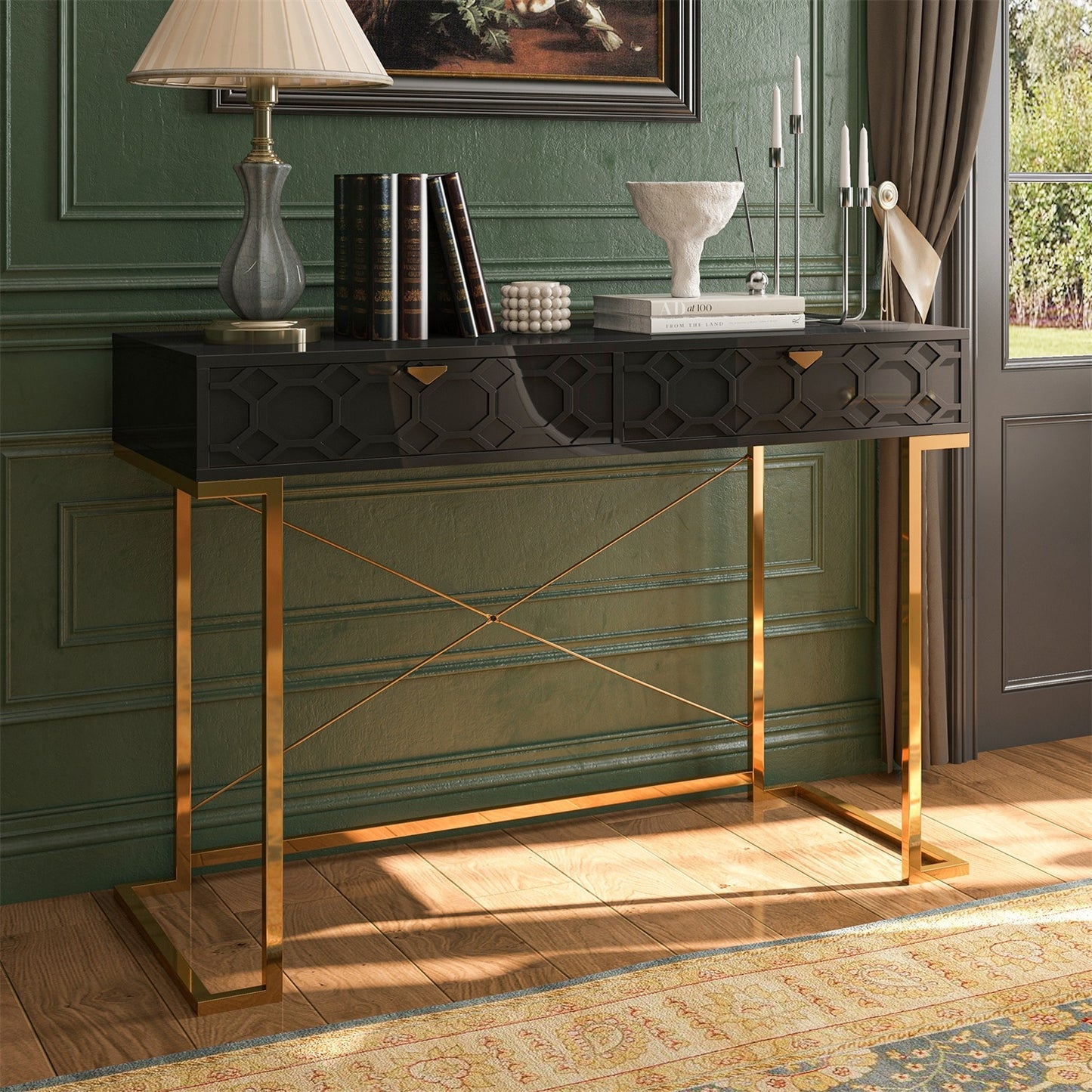 Mondawe 42-in Black Modern/Contemporary Writing desk