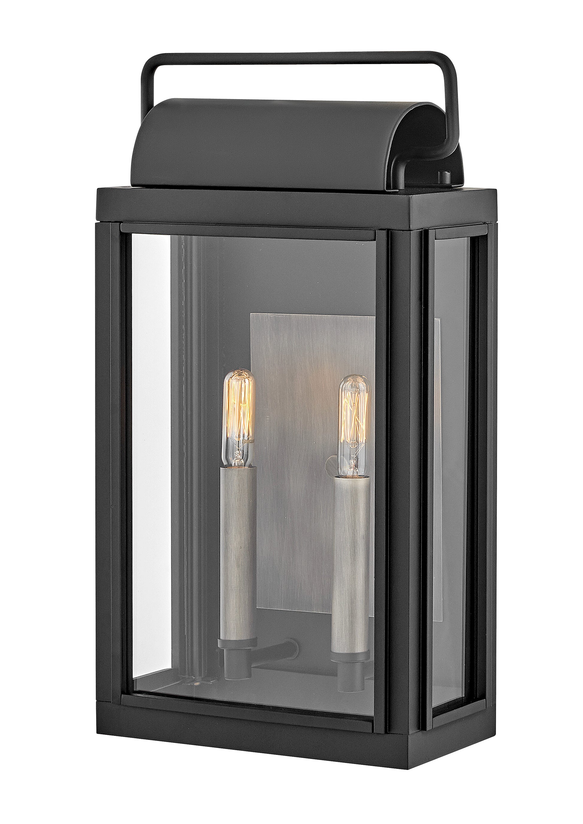 Hinkley Sag Harbor 2 -Light 16.5-in H Satin Black Hardwired Outdoor Wall Light 6588931