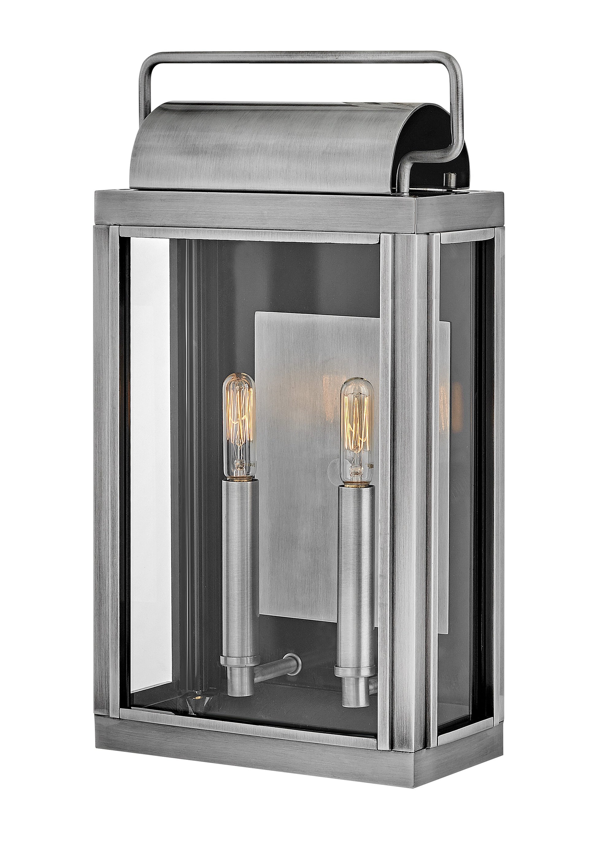 Hinkley Sag Harbor 2 -Light 16.5-in H Brushed Aluminum Hardwired Outdoor Wall Light 6588936