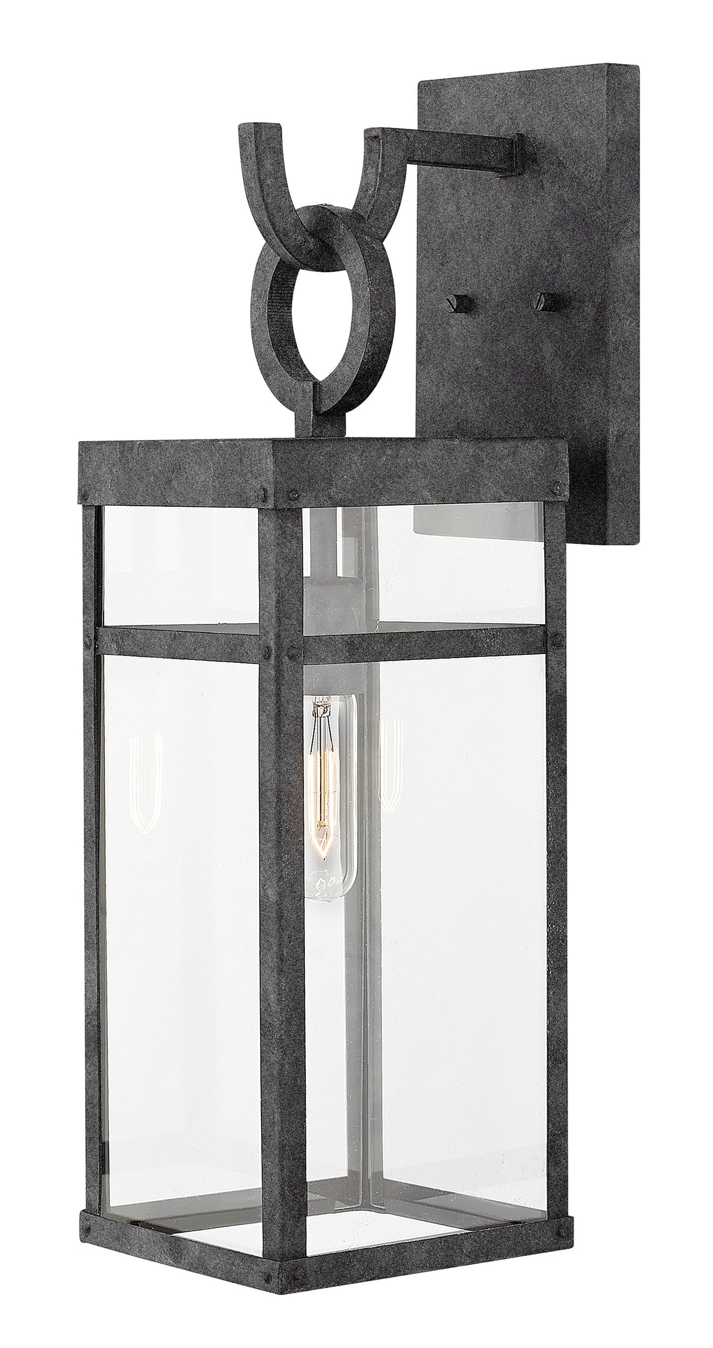 Hinkley Porter 1 -Light 22-in H Antique Black Hardwired Outdoor Wall Light 6588968