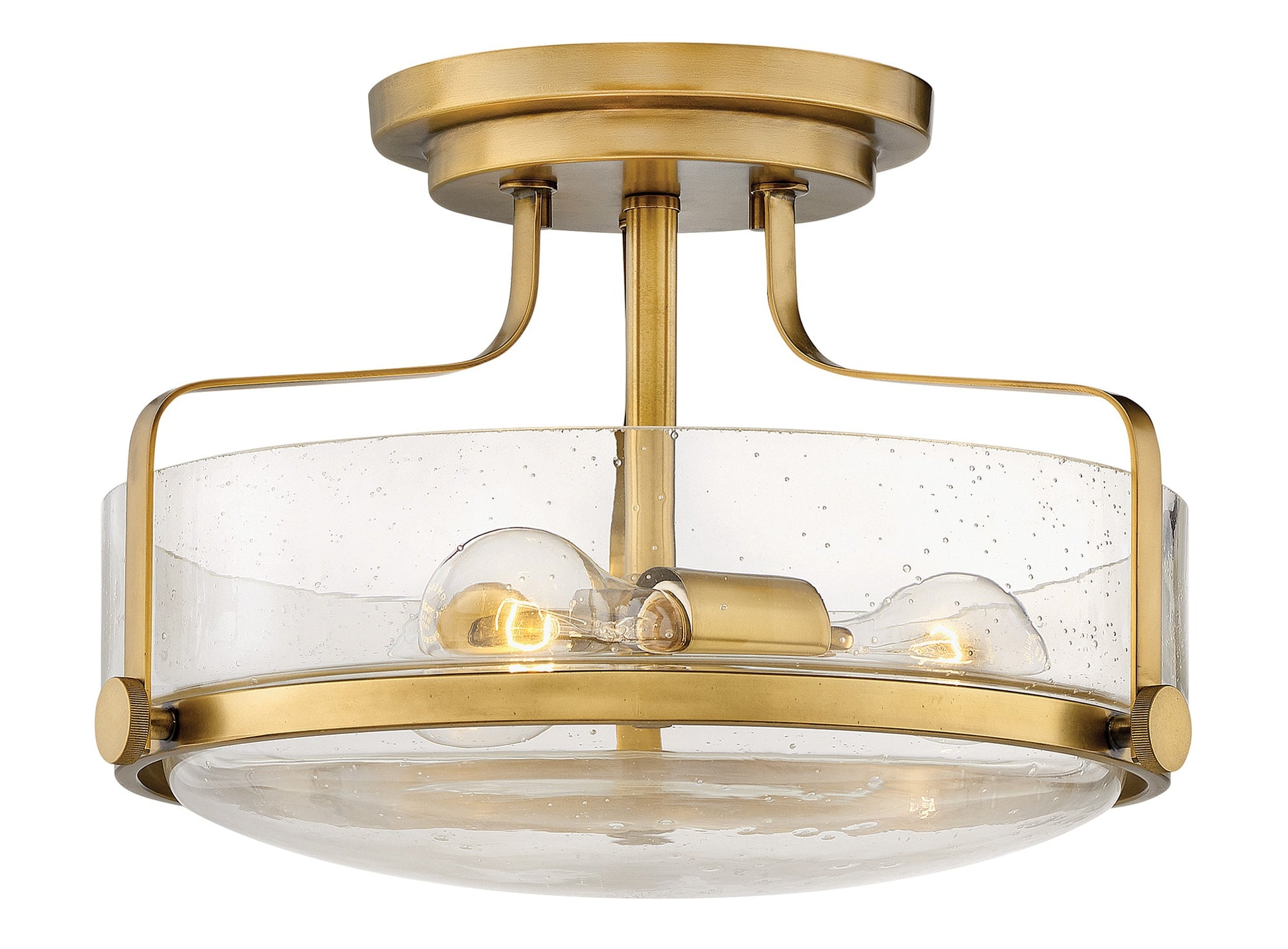 Hinkley Harper 3 -Light 14.5-in Brushed Brass Semi Flush Mount Light 6588878
