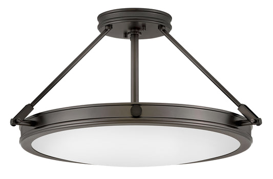 Hinkley Collier 4 -Light 22-in Satin Black Semi Flush Mount Light 6588920