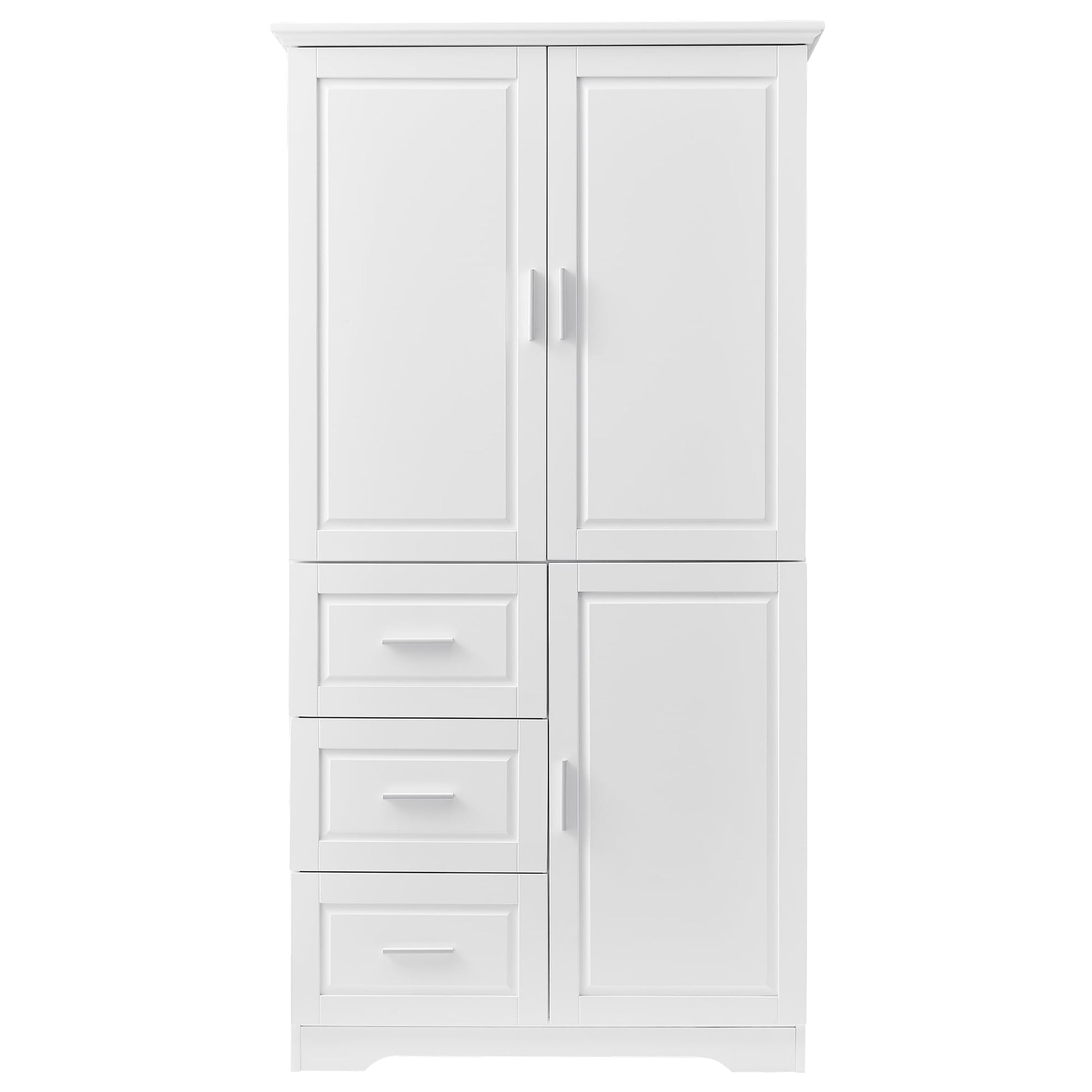 Siavonce 19.6-in W x 62.2-in H MDF White Freestanding or wall-mount Utility Storage Cabinet