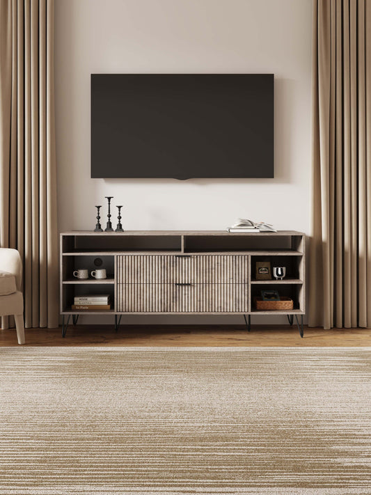 Manhattan Comfort Modern/Contemporary Rustic Grey TV stand ( Accommodates TVs up to 60-in )