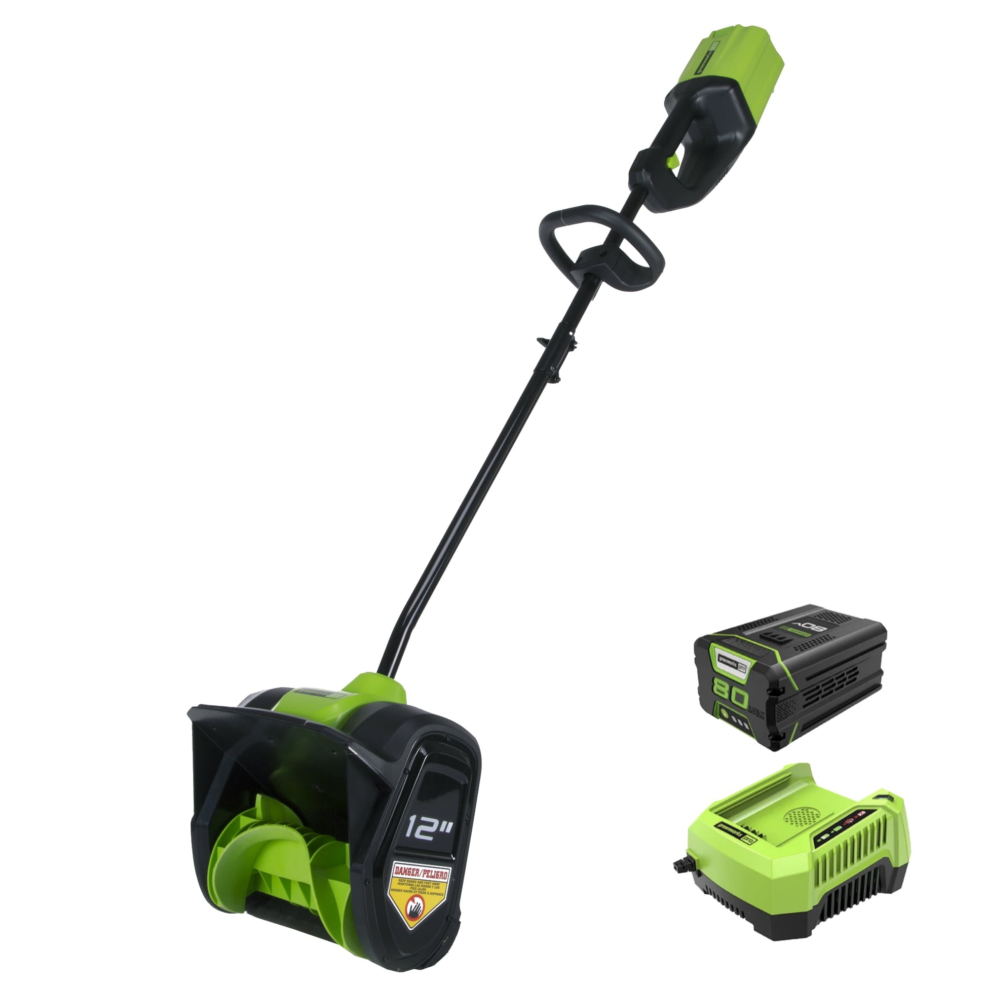 Greenworks Pro 80-volt 12-in Single-stage Push Battery Powered Snow Shovel 2 Ah (Battery Included) (Charger Included)