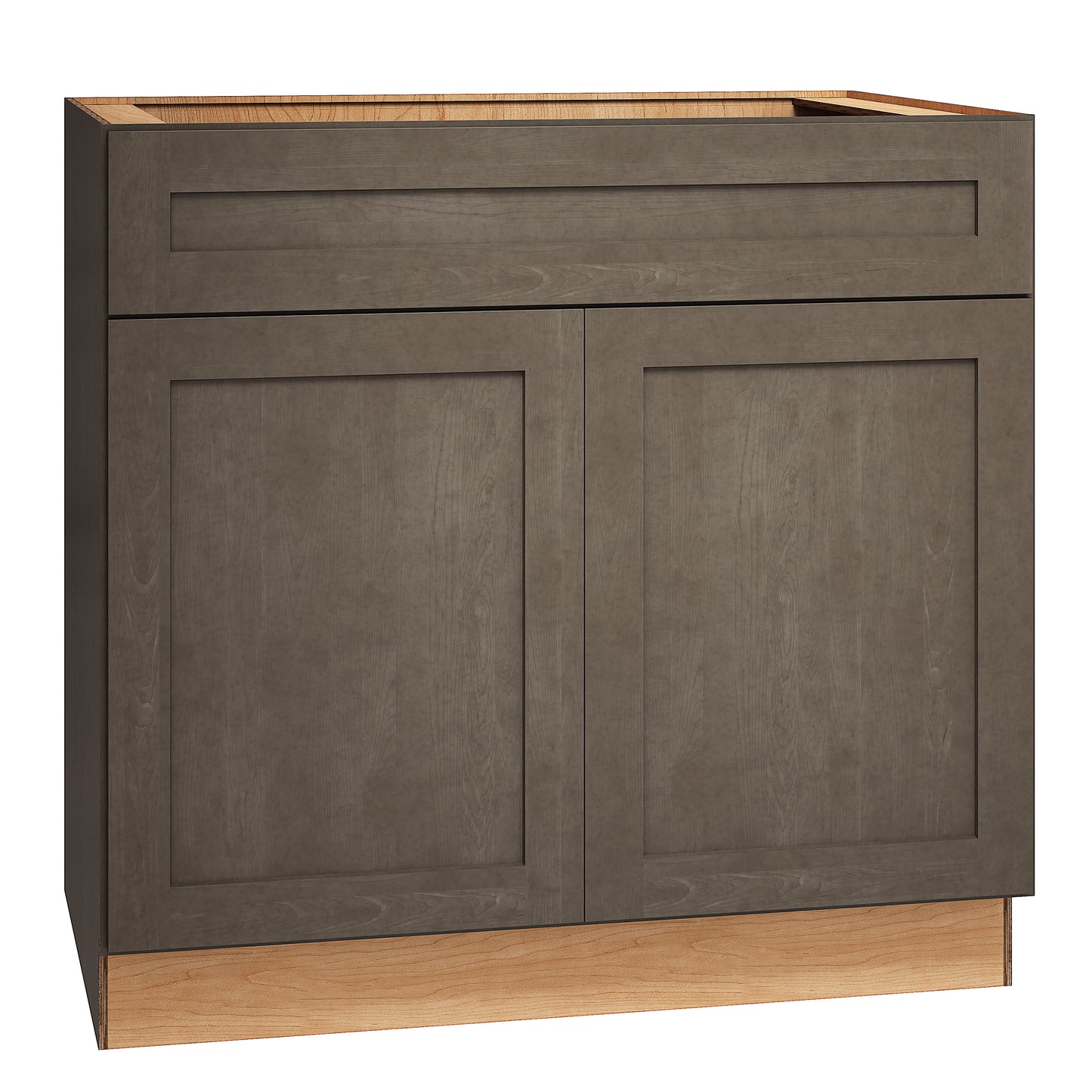 RELIABILT Pinnacle 36-in W x 34.5-in H x 24-in D Stain Sink Base Fully assembled Plywood Cabinet Recessed Panel