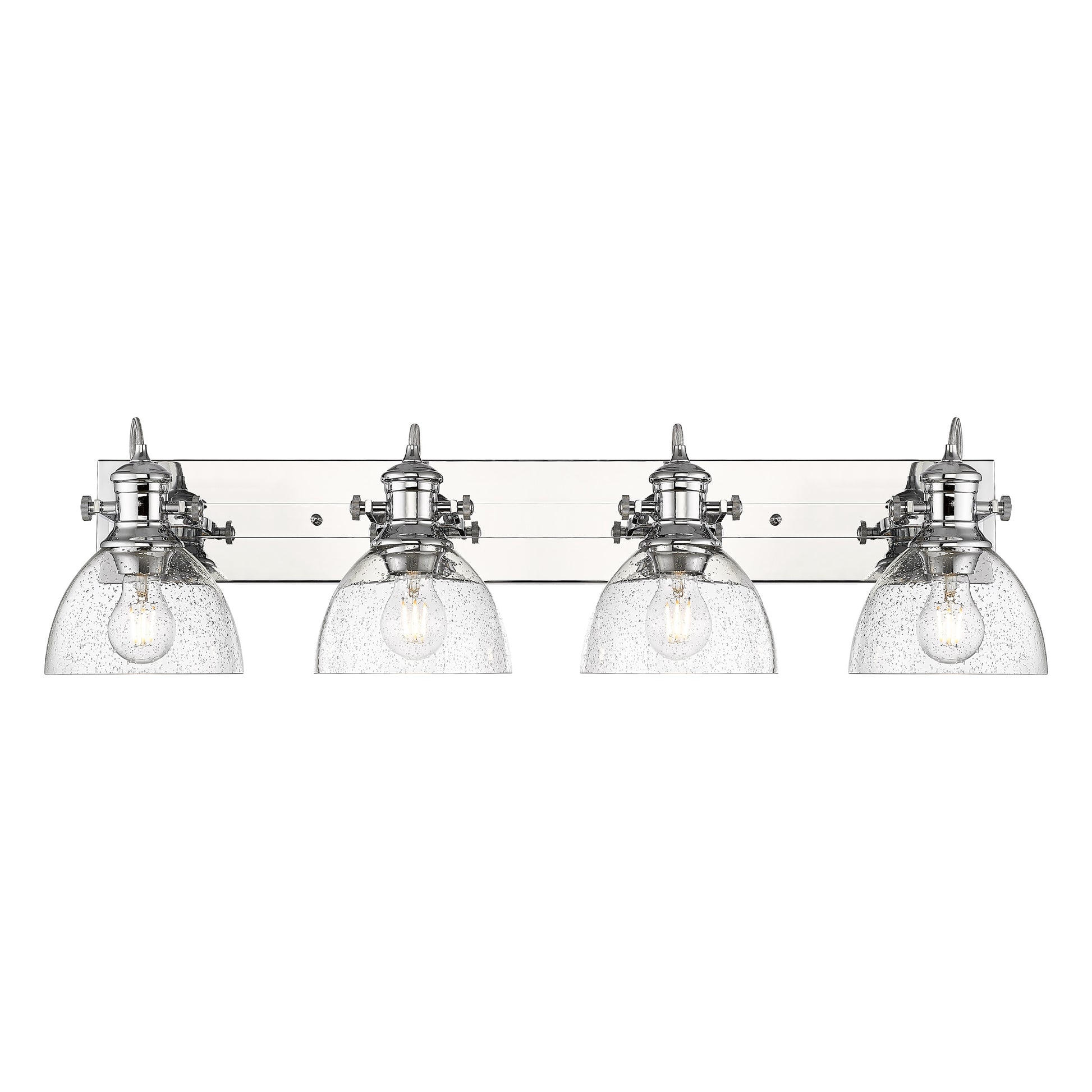 Golden Lighting Hines 8.25-in 4 -Light Chrome Transitional Vanity light