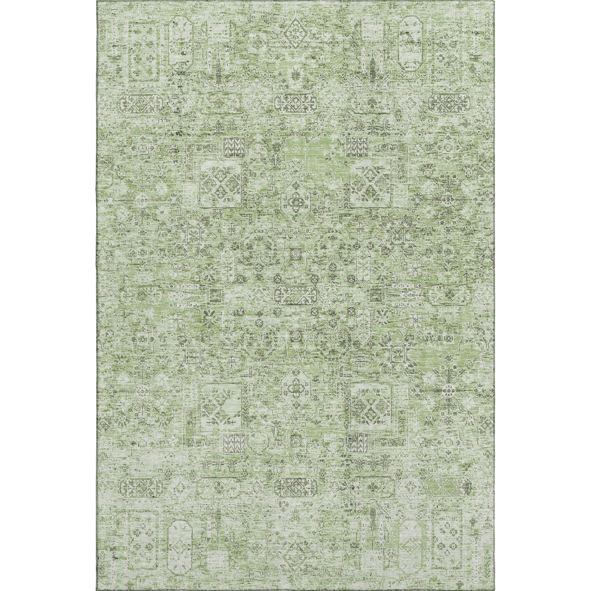 Addison Rugs Mayfield AMF611GE 8 x 10 (ft) Loomed Green Rectangular Indoor Geometric Machine washable Pet Friendly Area rug