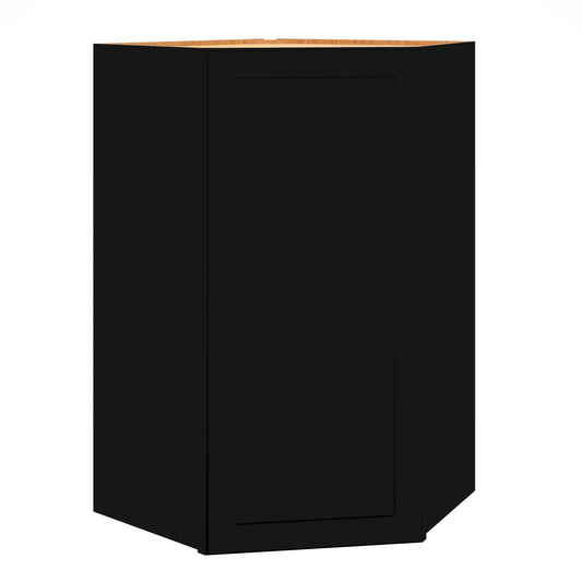 Diamond Express Jamestown 24-in W x 42-in H x 24-in D Black Diagonal Corner wall Fully assembled Plywood Cabinet Recessed Panel