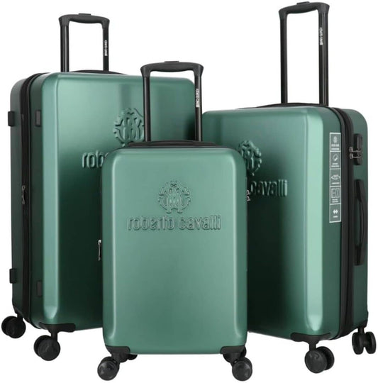 J&V TEXTILES 28X19X16 Green Plastic Hardshell Suitcase set