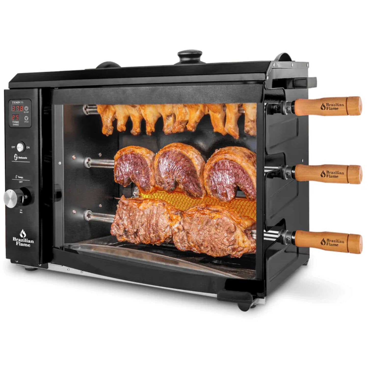 Brazilian Flame 1.67-Sq. in Black Portable Liquid propane Grill