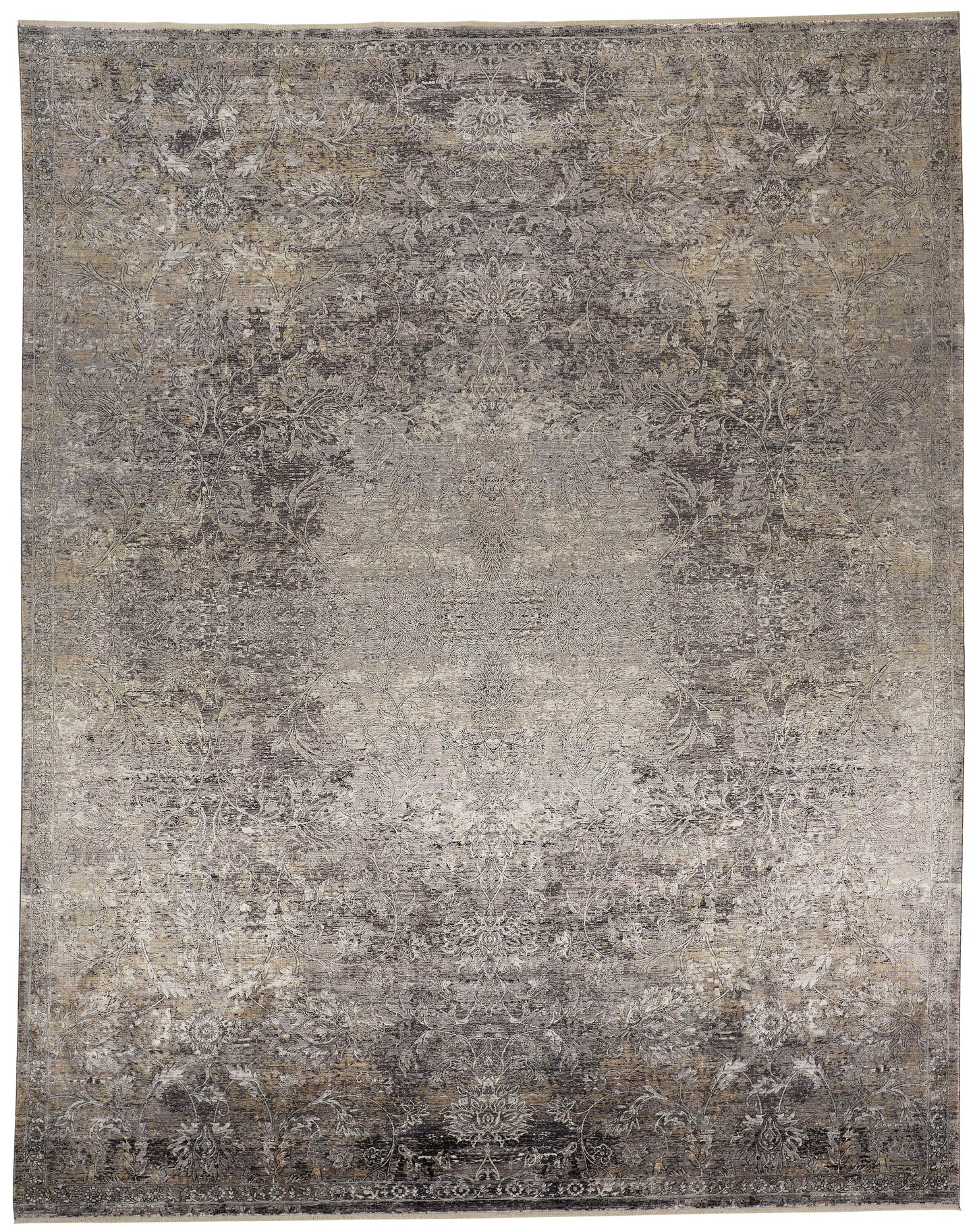 Room Envy Melmas 5 x 7 (ft) Loomed Stone Gray/Pewter Gray Rectangular Indoor Paisley Vintage Area rug