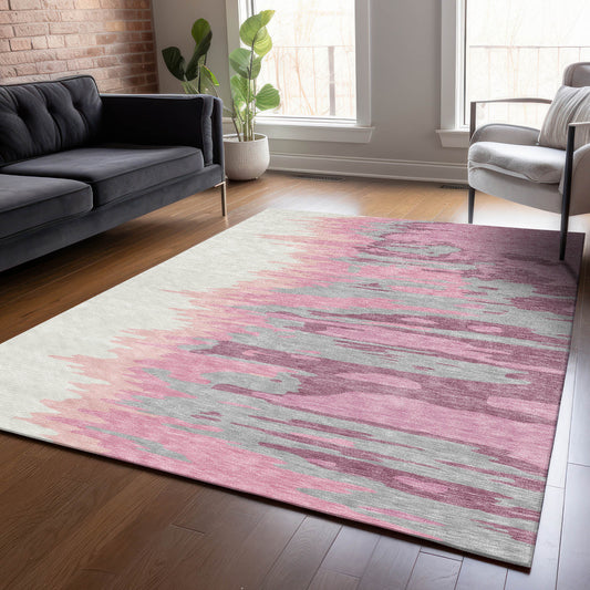 Addison Rugs Chantille ACN1050BL 10 x 14 (ft) Blush Rectangular Indoor/Outdoor Geometric Machine washable Pet Friendly Area rug