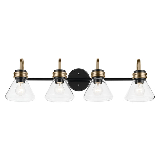 Kichler Farum 34-in 4 -Light Black Modern/contemporary Vanity light 6814547