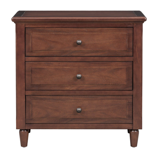 Bella Depot Brown 3 -Drawer 28-in W x 28-in H Modern Nightstand