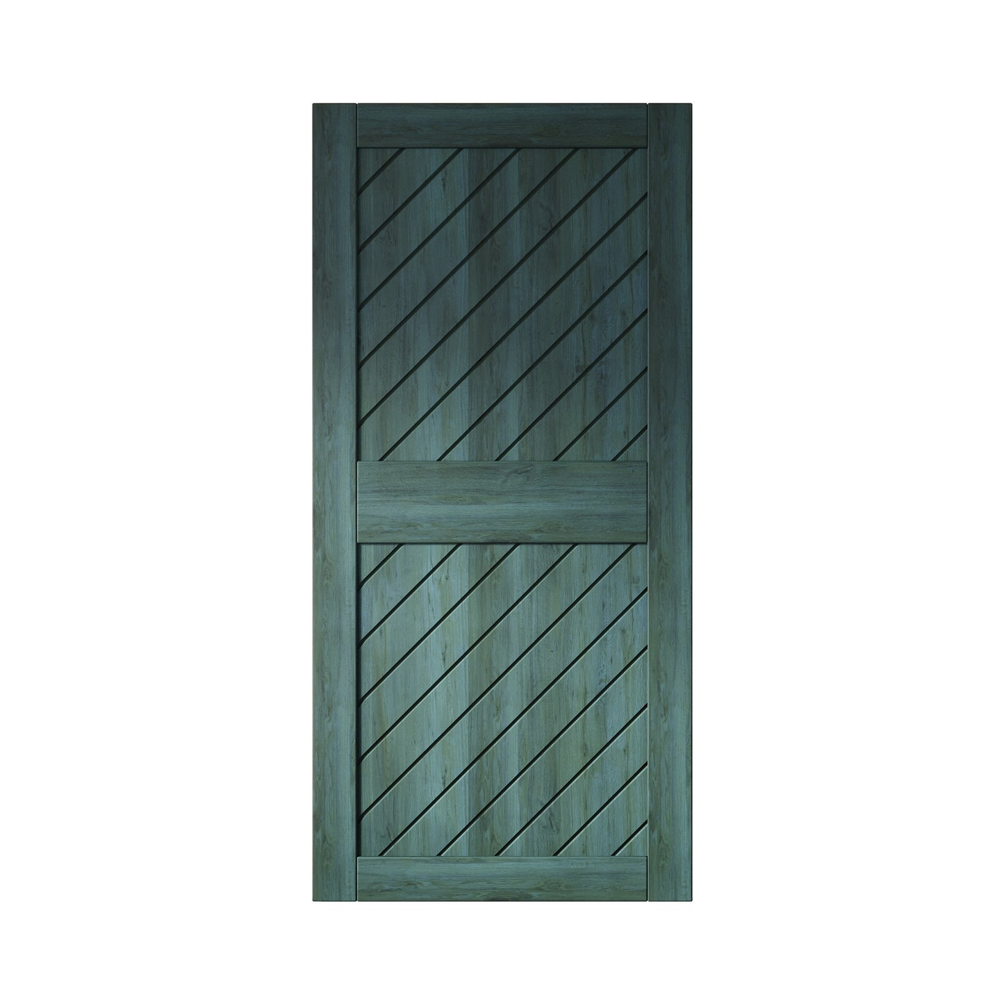 HOMACER 40-in x 84-in Royal Pine Prefinished Non-standard Pine Wood Solid core Single Barn Door (Hardware Not Included)