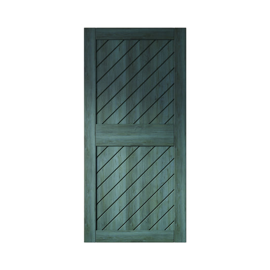 HOMACER 40-in x 84-in Royal Pine Prefinished Non-standard Pine Wood Solid core Single Barn Door (Hardware Not Included)