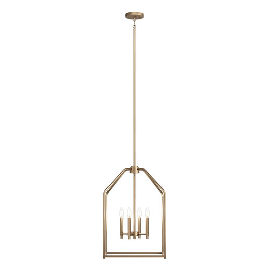 Kichler Madden 4 -Light Champagne Bronze Modern/contemporary Square Medium Hanging Pendant light 6814640