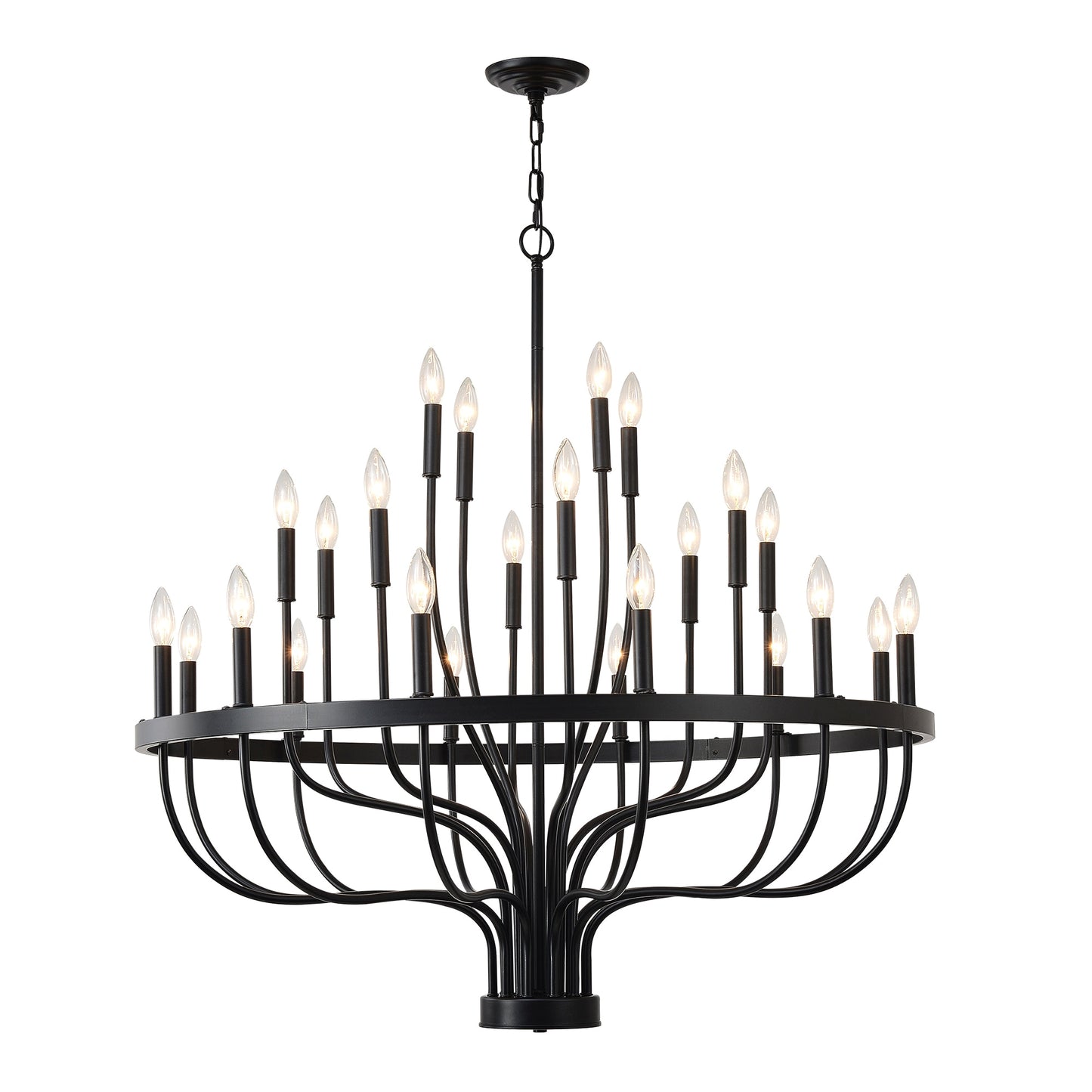 SINOFURN 24 -Light Black Modern/contemporary For Use in Dining Rooms, Foyers, Kitchens, Living Rooms Chandelier