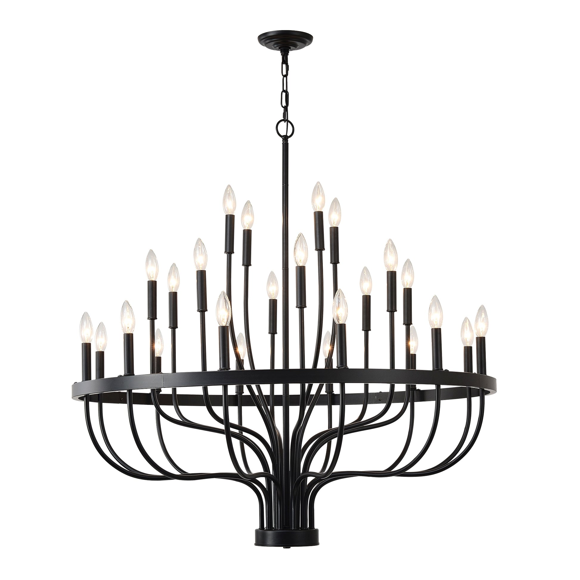SINOFURN 24 -Light Black Modern/contemporary For Use in Dining Rooms, Foyers, Kitchens, Living Rooms Chandelier