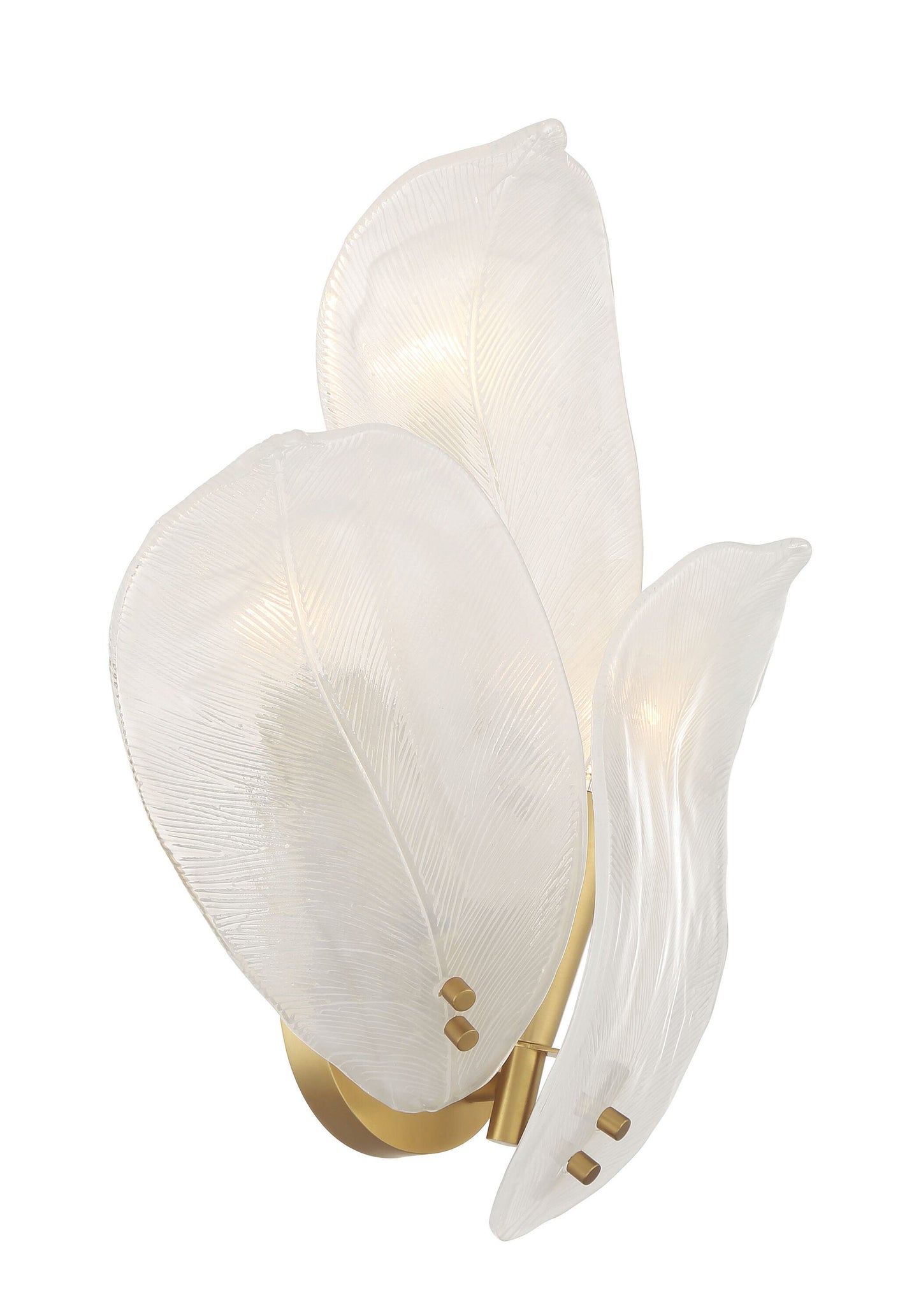 Metropolitan Orchid 13-in W 3 -Light Satin Brass Tiffany Wall Sconce
