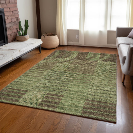 Addison Rugs Chantille ACN954MO 8 x 10 (ft) Loomed Mocha Rectangular Indoor/Outdoor Machine washable Pet Friendly Area rug