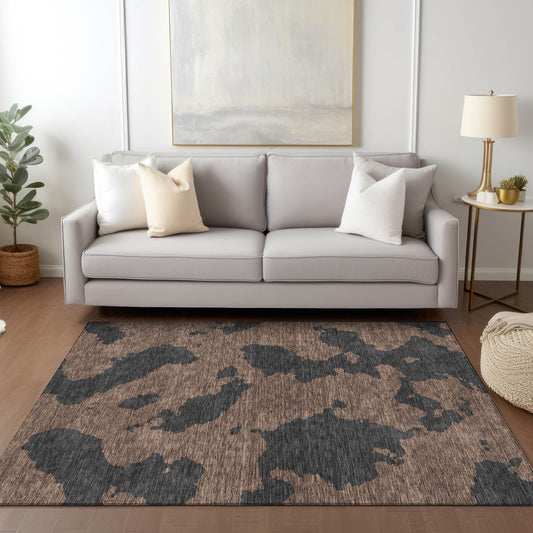 Addison Rugs Chantille ACN975CH 9 x 12 (ft) Loomed Chocolate Rectangular Indoor/Outdoor Machine washable Pet Friendly Area rug